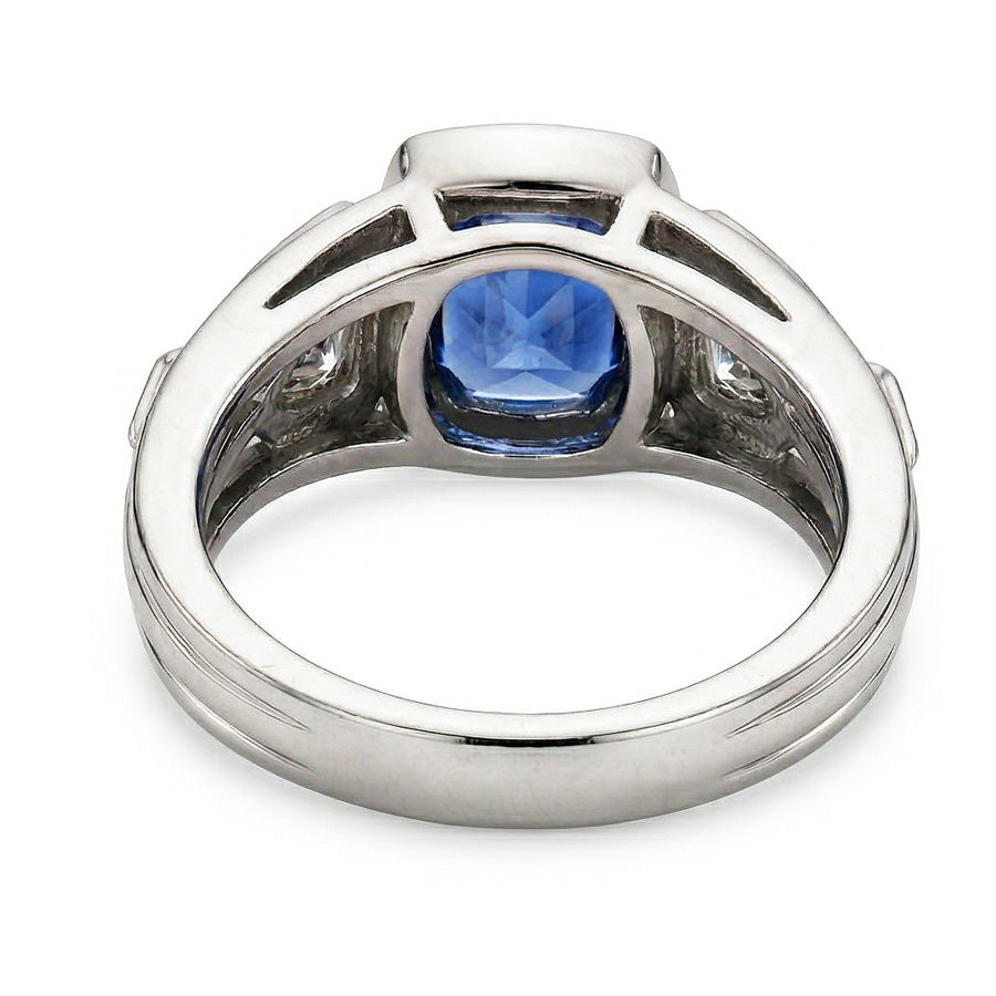 echter princess diamant 2.50Karat ring auf Weiß