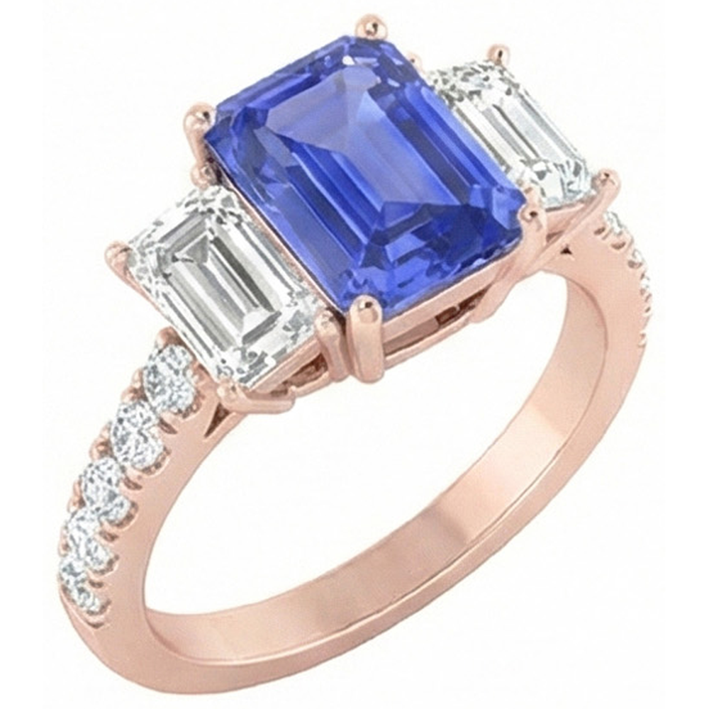 echter round diamant 3Karat ring Vorderansicht