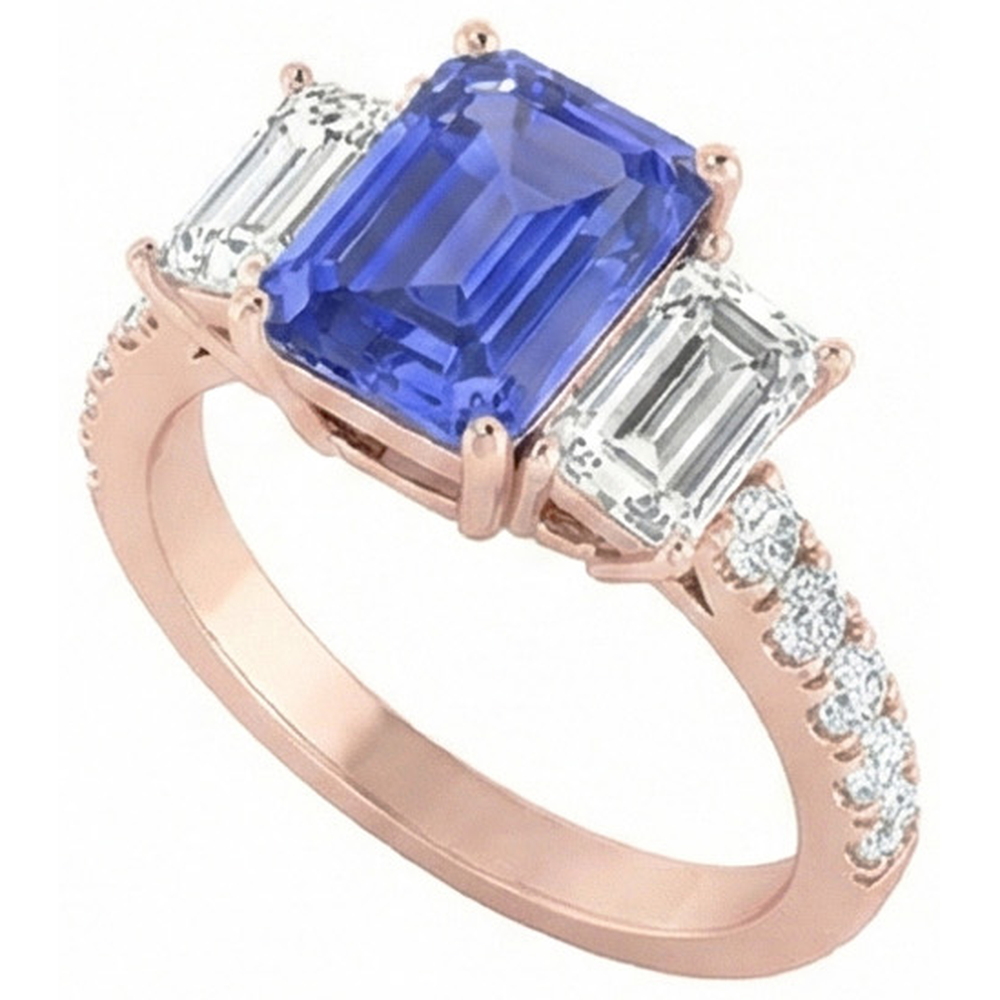 echter round diamant 3Karat ring Detailansicht