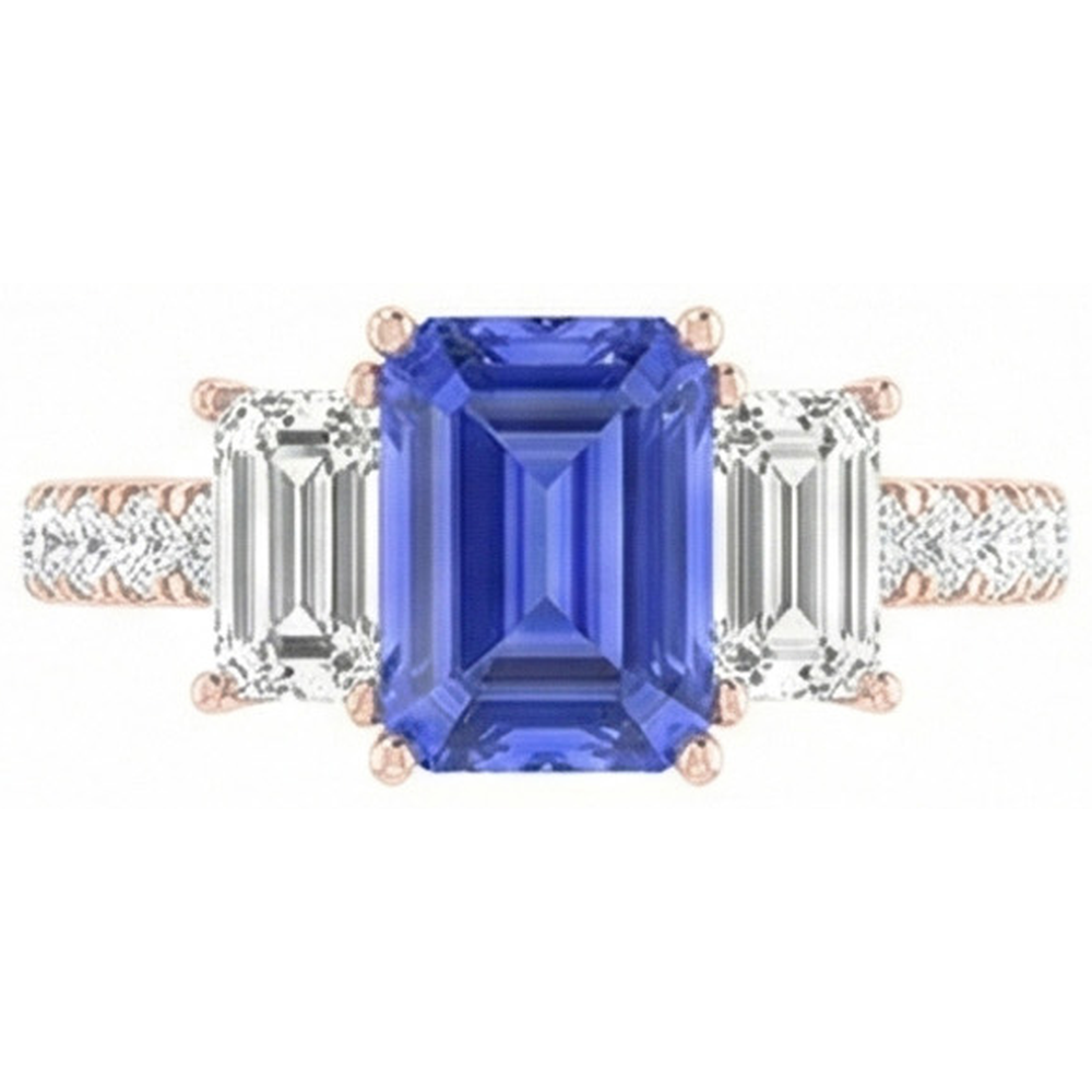 echter round diamant 3Karat ring Seitenansicht