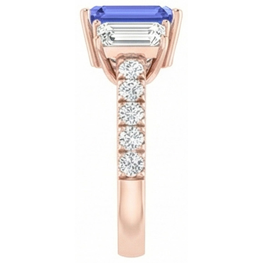 echter round diamant 3Karat ring Draufsicht