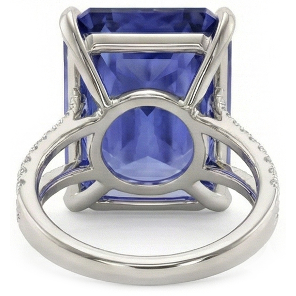 echter round diamant 7.50Karat ring auf Weiß