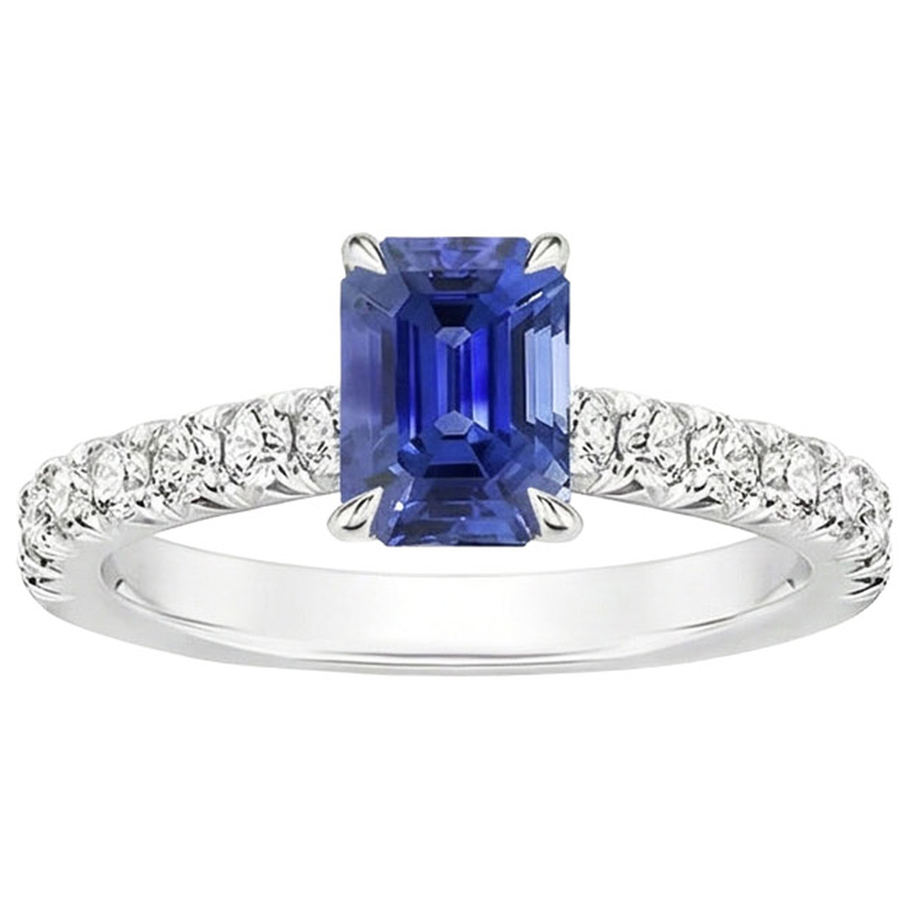 echter round diamant 4.25Karat ring Draufsicht