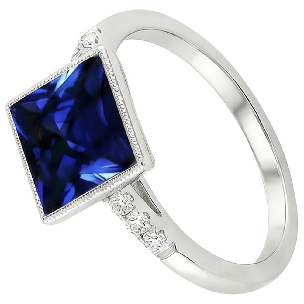 echter round diamant 5.25Karat ring Seitenansicht