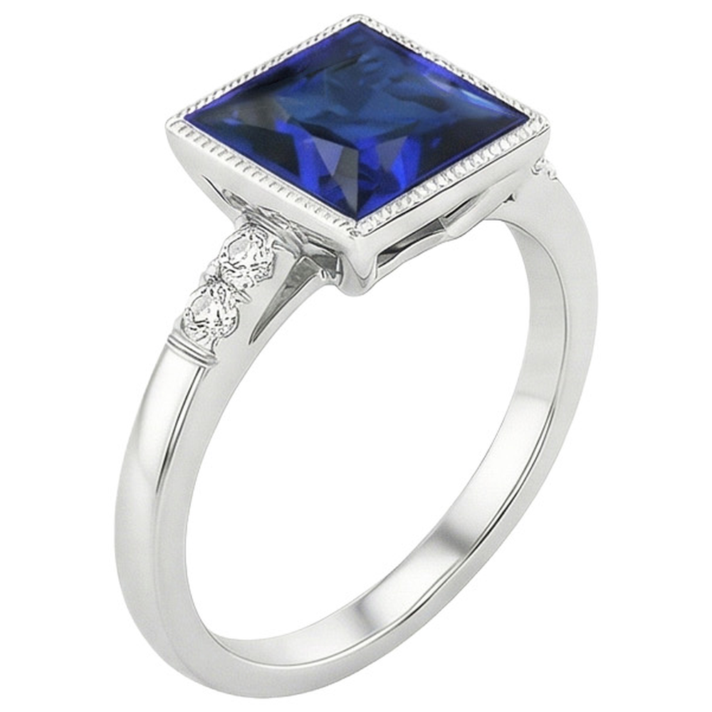 echter round diamant 5.25Karat ring Detailansicht