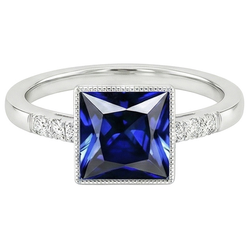 echter round diamant 5.25Karat ring auf Weiß