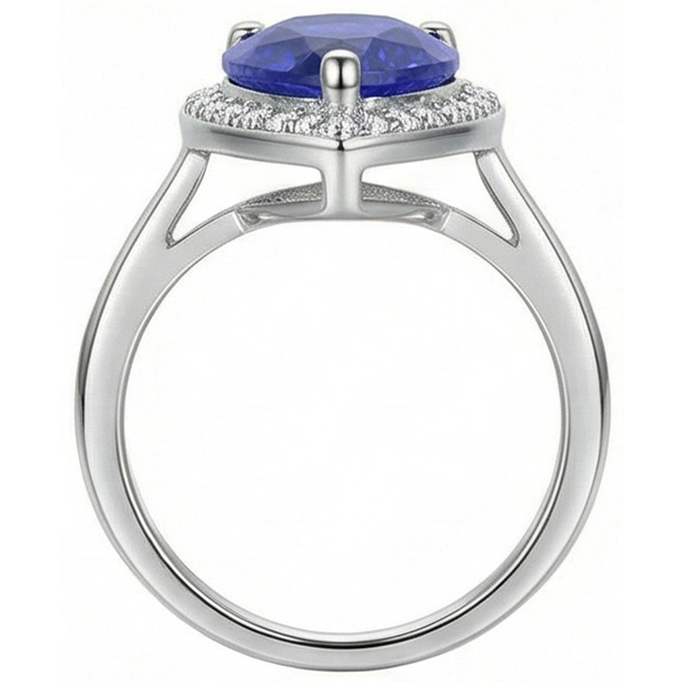 echter round diamant 4Karat ring auf Weiß