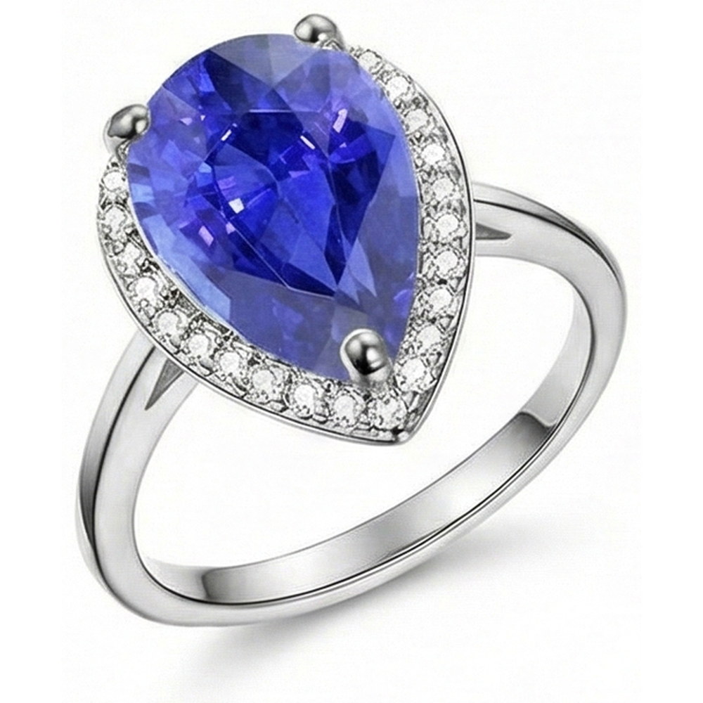 echter round diamant 4Karat ring Detailansicht