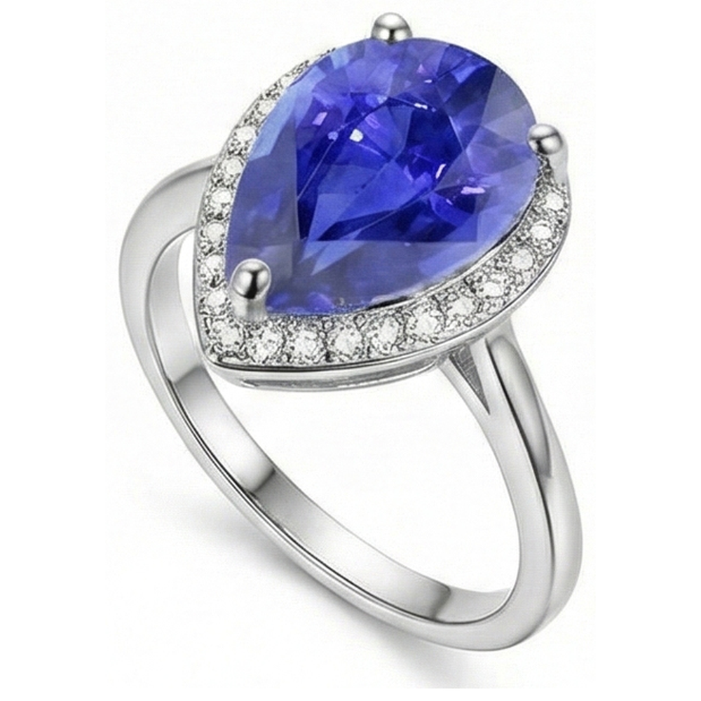 echter round diamant 4Karat ring Draufsicht