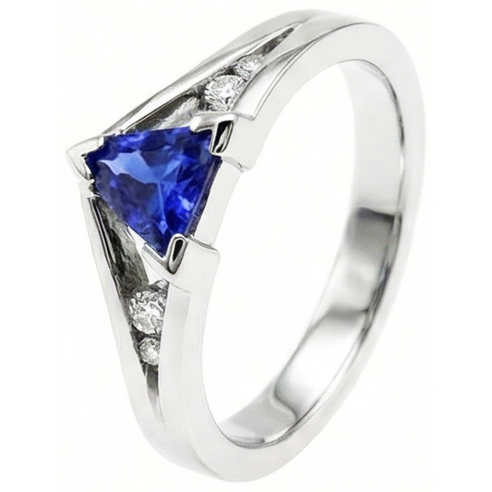 echter trillion diamant 1.25Karat ring Detailansicht