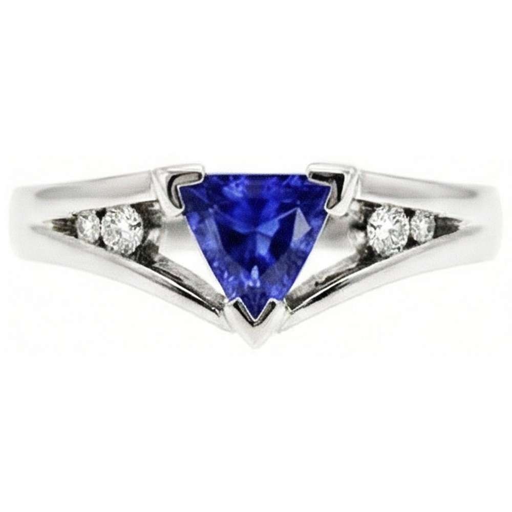 echter trillion diamant 1.25Karat ring Seitenansicht