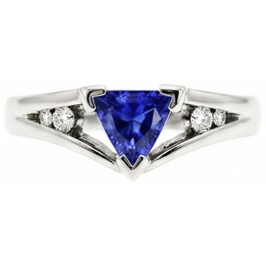 echter trillion diamant 1.25Karat ring Seitenansicht