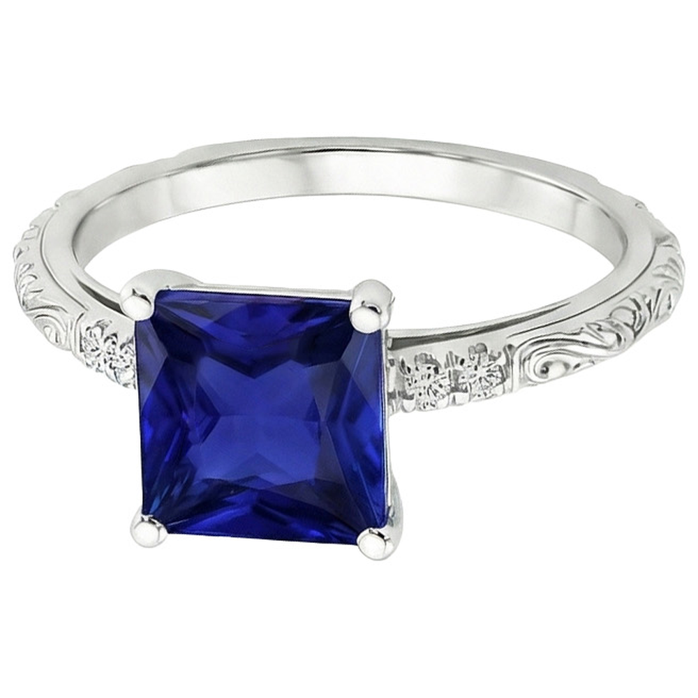 echter round diamant 5.25Karat ring Detailansicht