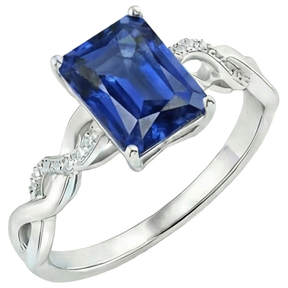 Ausgefallener 7 Carat Saphir Verlobungsring
