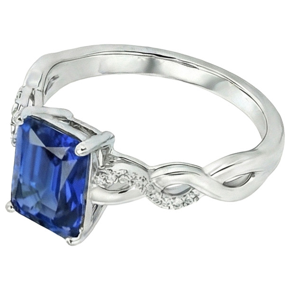 Ausgefallener 7 Carat Saphir Verlobungsring