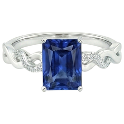 Ausgefallener 7 Carat Saphir Verlobungsring