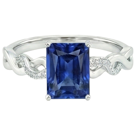 Ausgefallener 7 Carat Saphir Verlobungsring