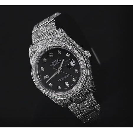 mit schwarzem Zifferblatt Rolex