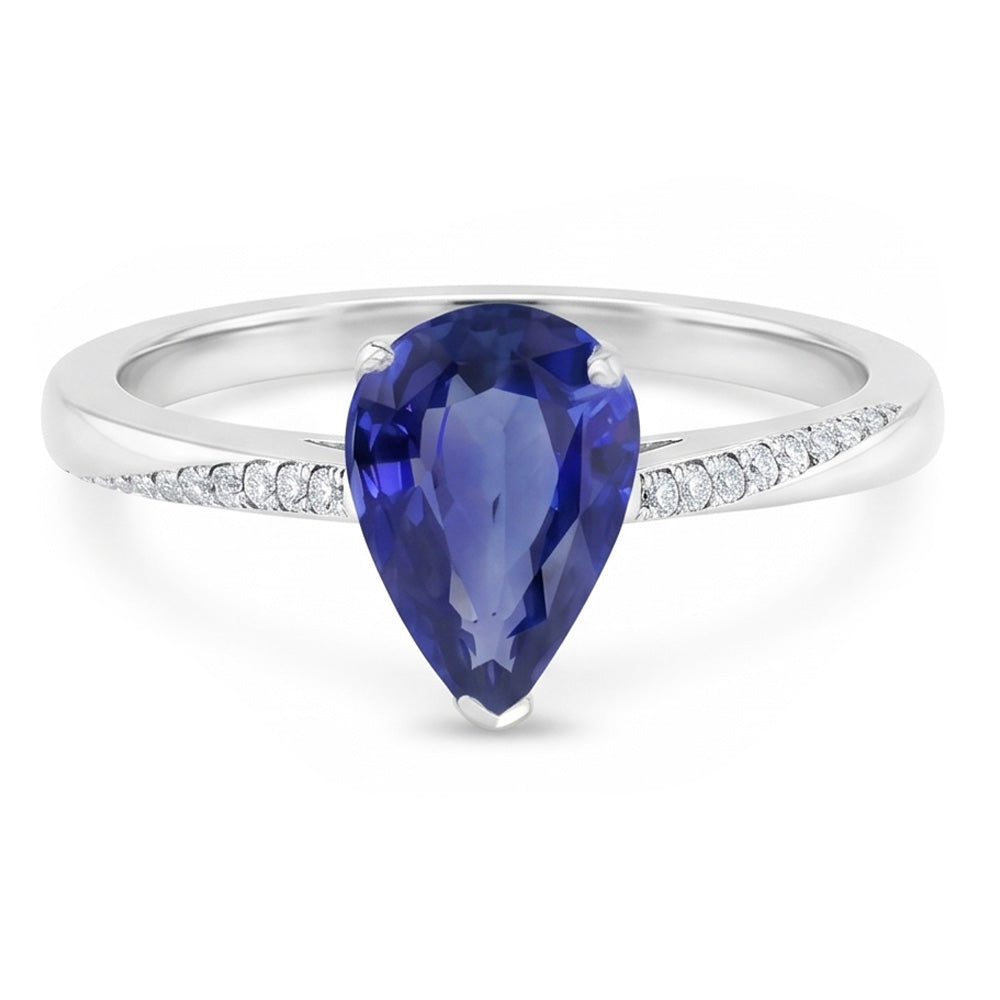Authentischer Royalblauer Saphir Edelstein-Ring 1,50 Karat – 14K