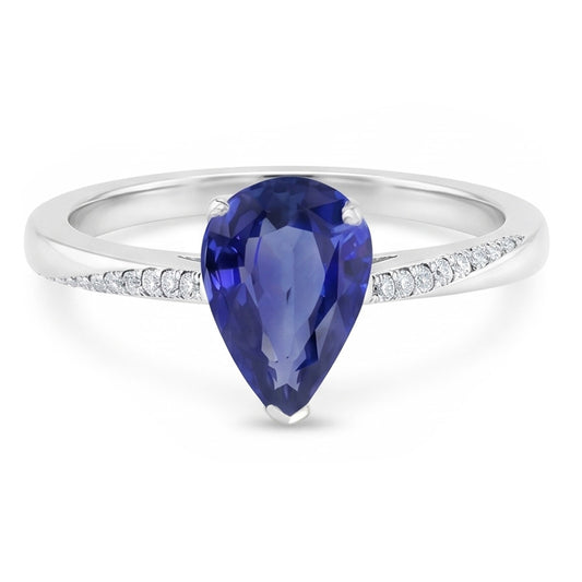 Authentischer Royalblauer Saphir Edelstein-Ring 1,50 Karat – 14K