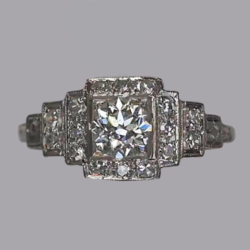 Edler Diamant Schmuck 1-Karat 14K Weißgold – Hauptansicht