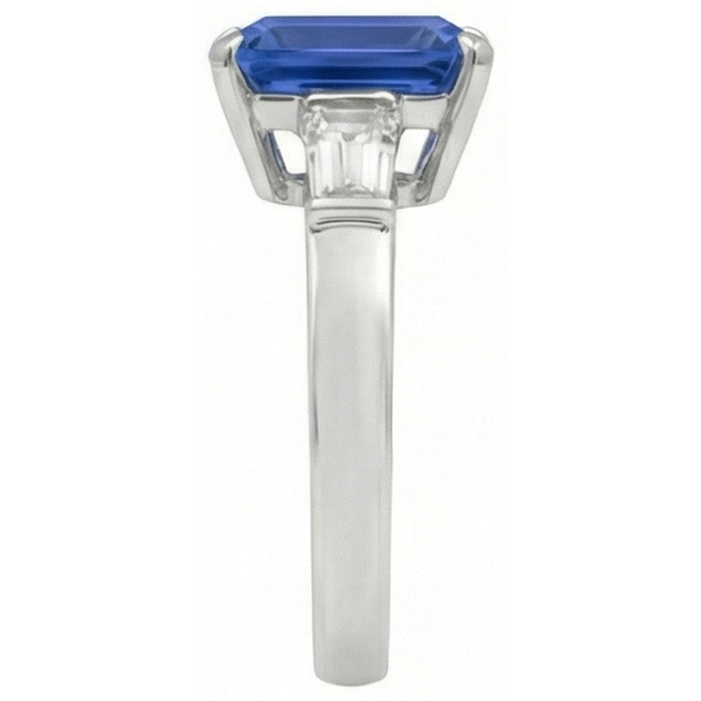 echter baguette diamant 3.50Karat ring Draufsicht