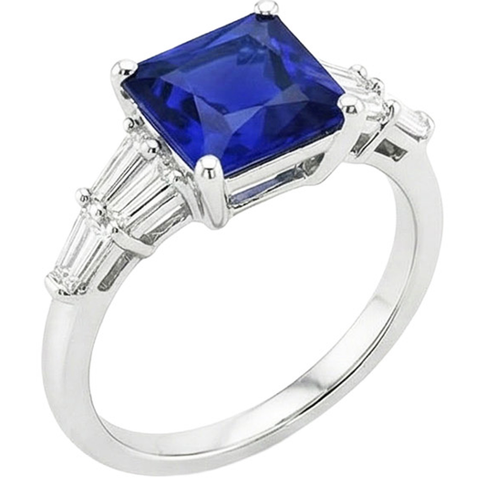 echter baguette diamant 5.50Karat ring Seitenansicht