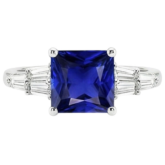 echter baguette diamant 5.50Karat ring Profilansicht