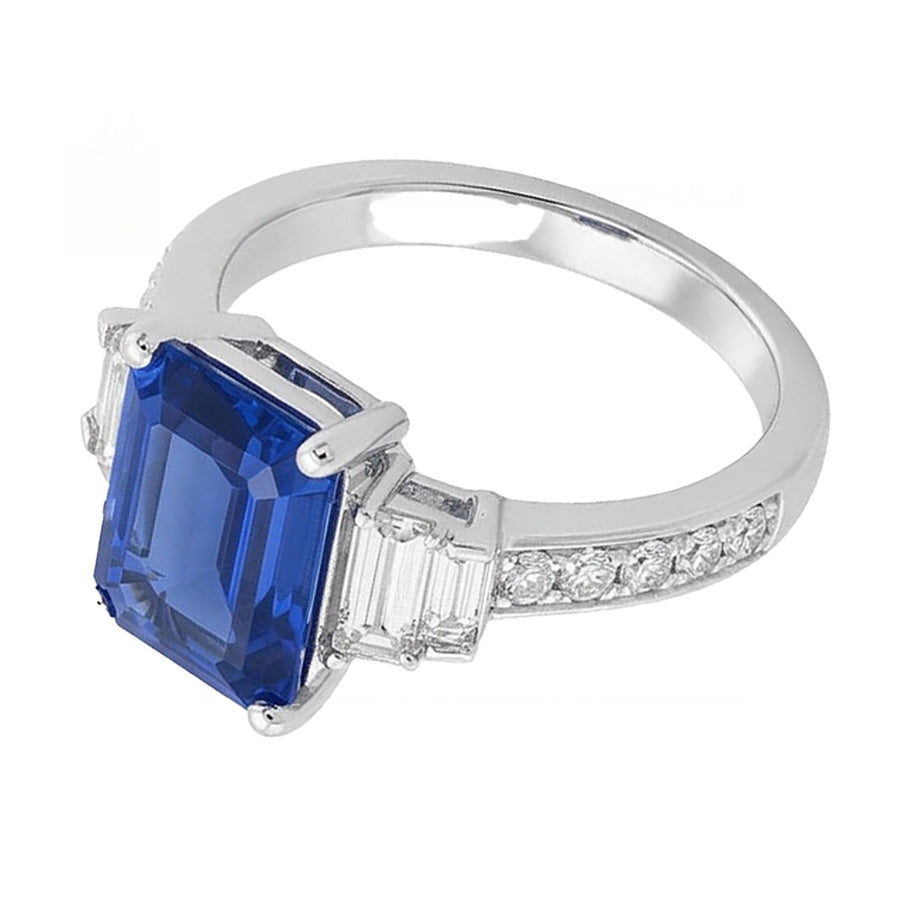 echter baguette diamant 3.50Karat ring Detailansicht