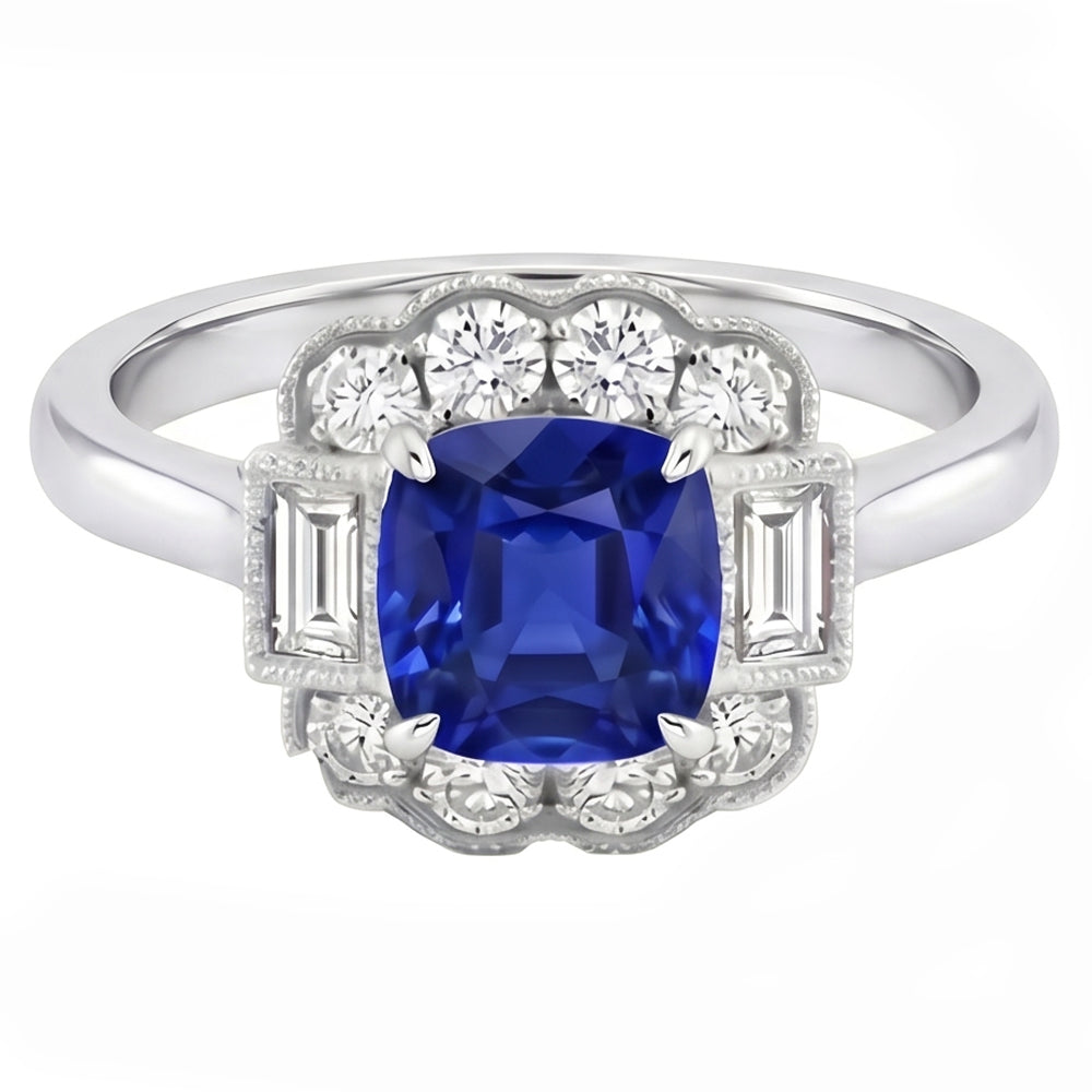 echter baguette diamant 2.50Karat ring Detailansicht