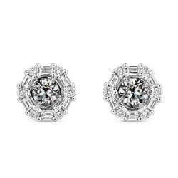 Authentischer Old Mine Cut Brillant Ohrstecker – 1 Karat in 14K