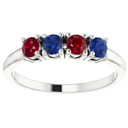 Echter Rubin Memoire-Ring 0.80 Karat