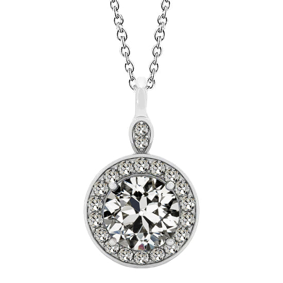 Schimmernder Edler Diamant Halo 1,50 Karat – Hauptansicht