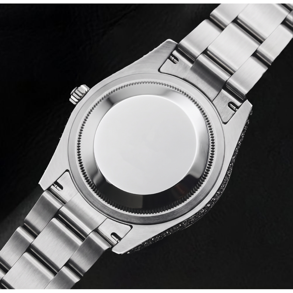 Benutzerdefinierte Rolex-Uhr Datejust mit Diamant-Zifferblatt und Lünette für Damen, Edelstahl