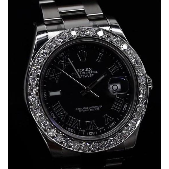 schwarzes Zifferblatt Rolex