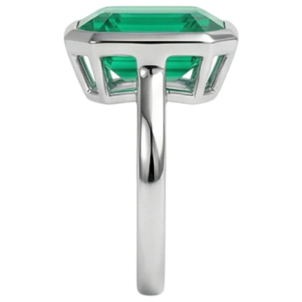 Schimmernder Edelstein-Ring 2 Karat – Rückansicht