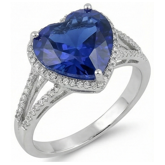 echter heart saphir 5.75Karat ring Detailansicht