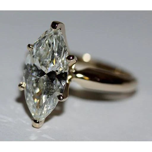 Big Marquise Echt DiamantSolitaire-Verlobungsring 3,51 Karat