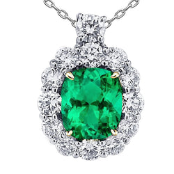 Zweifarbiges 14K Gold GIA-Zertifiziert Kolumbianischer Smaragd