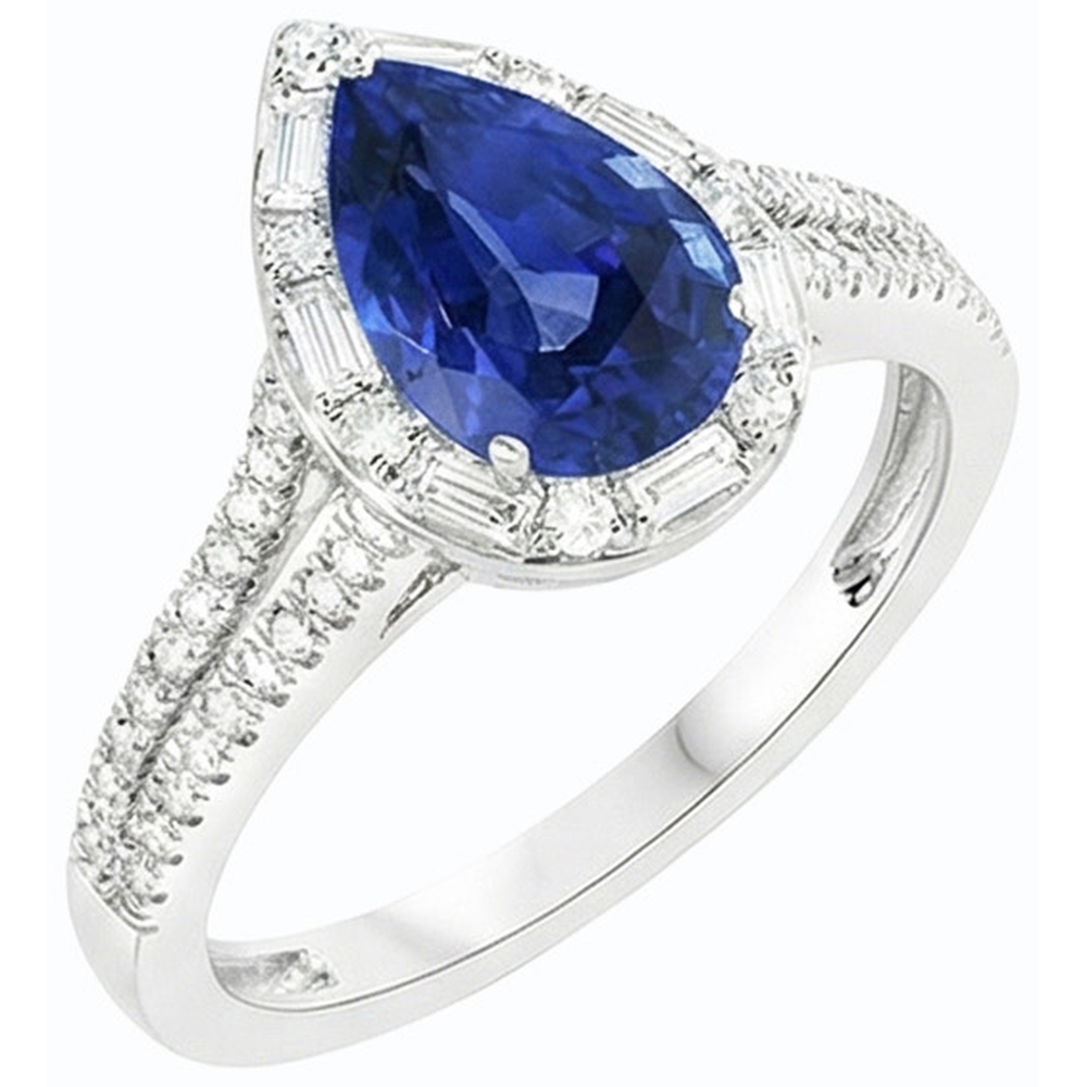 echter baguette diamant 5Karat ring Detailansicht