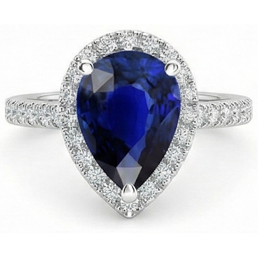 echter round diamant 5Karat ring Seitenansicht
