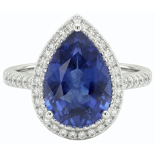 echter round diamant 4Karat ring Vorderansicht