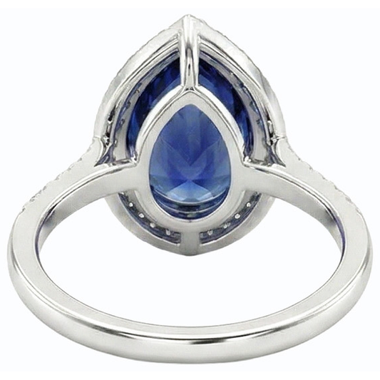 echter round diamant 4Karat ring Seitenansicht