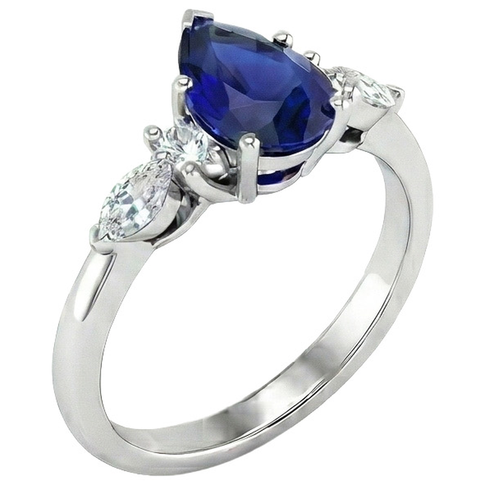 echter marquise diamant 3.50Karat ring Vorderansicht