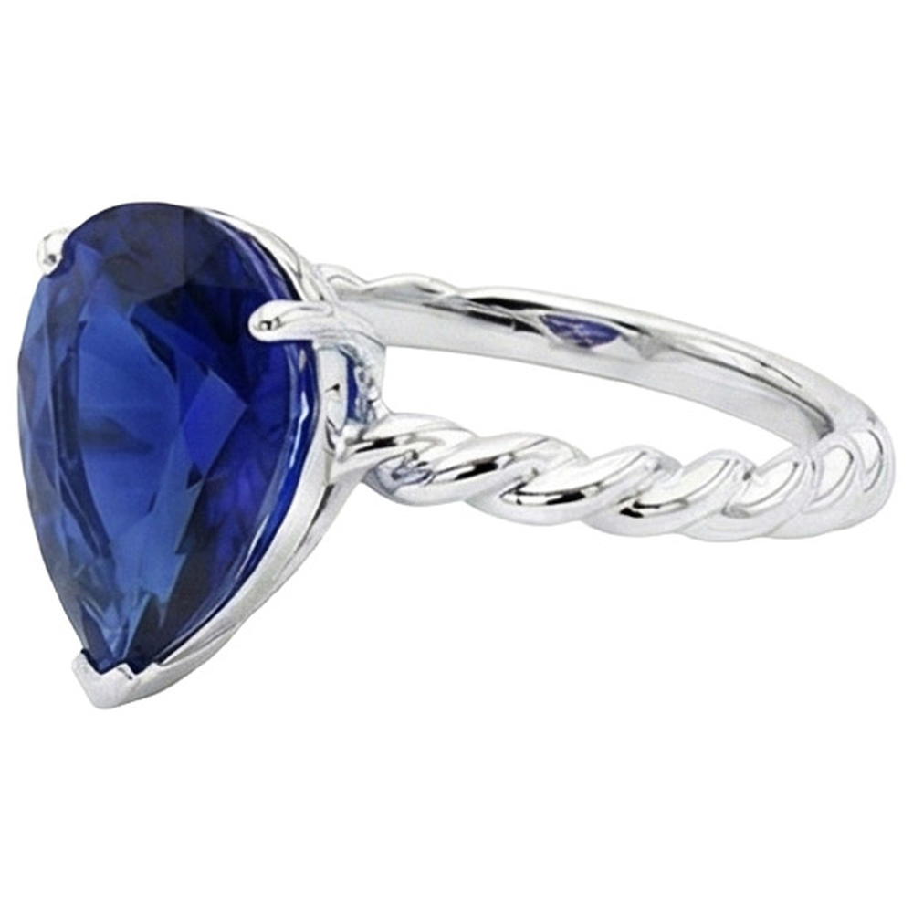 echter pear diamant 2.50Karat ring Seitenansicht