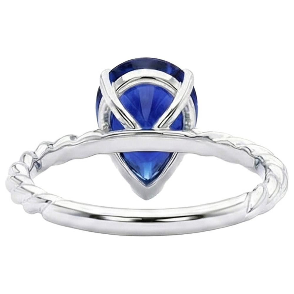 echter pear diamant 2.50Karat ring Draufsicht