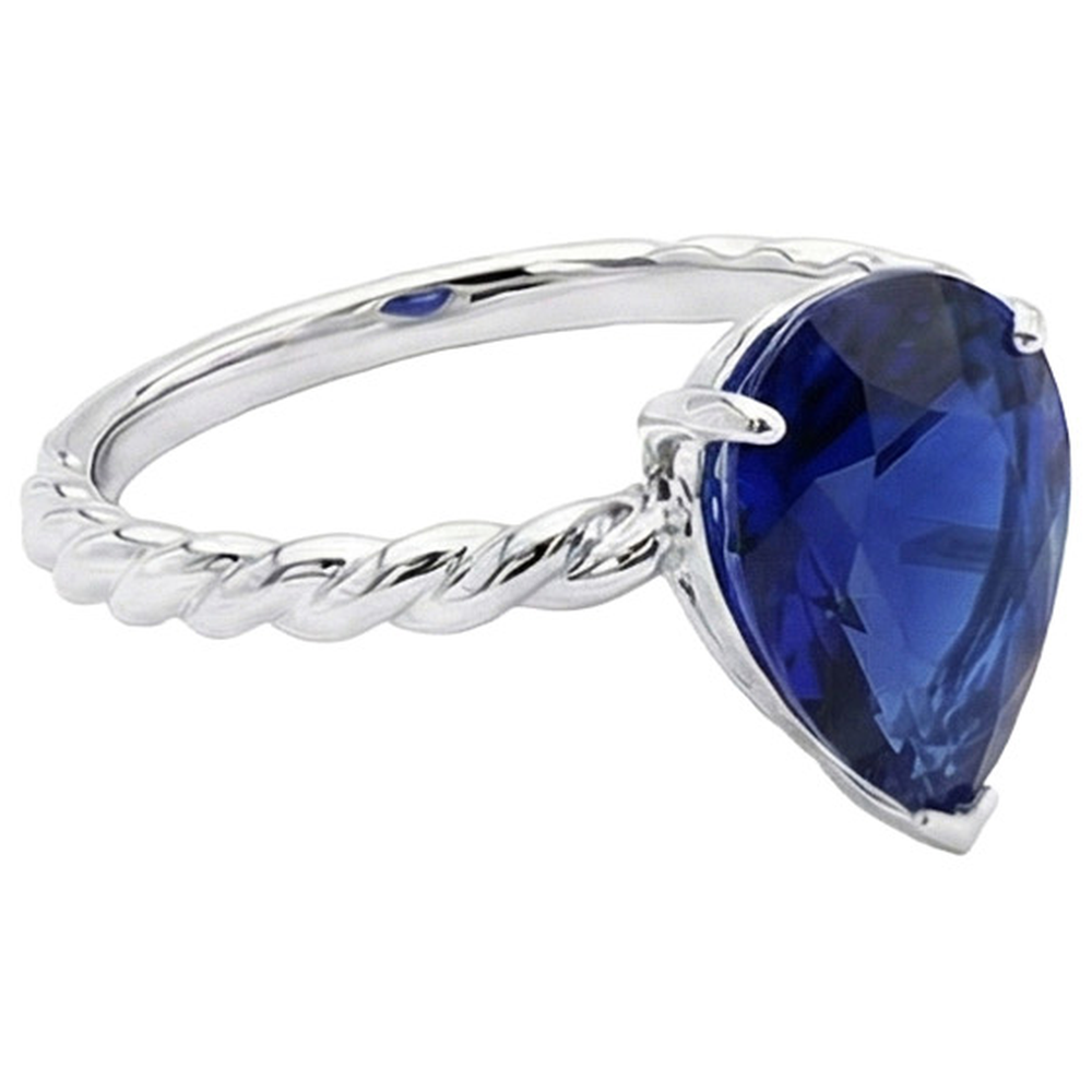 echter pear diamant 2.50Karat ring Profilansicht
