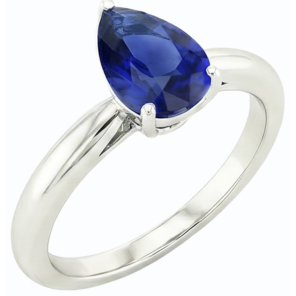 echter pear diamant 2.50Karat ring Seitenansicht