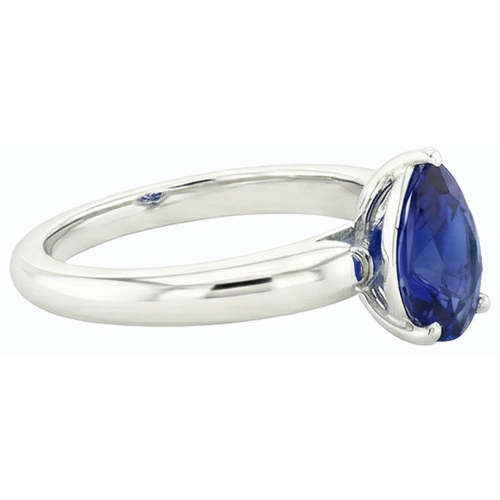 echter pear diamant 2.50Karat ring auf Weiß