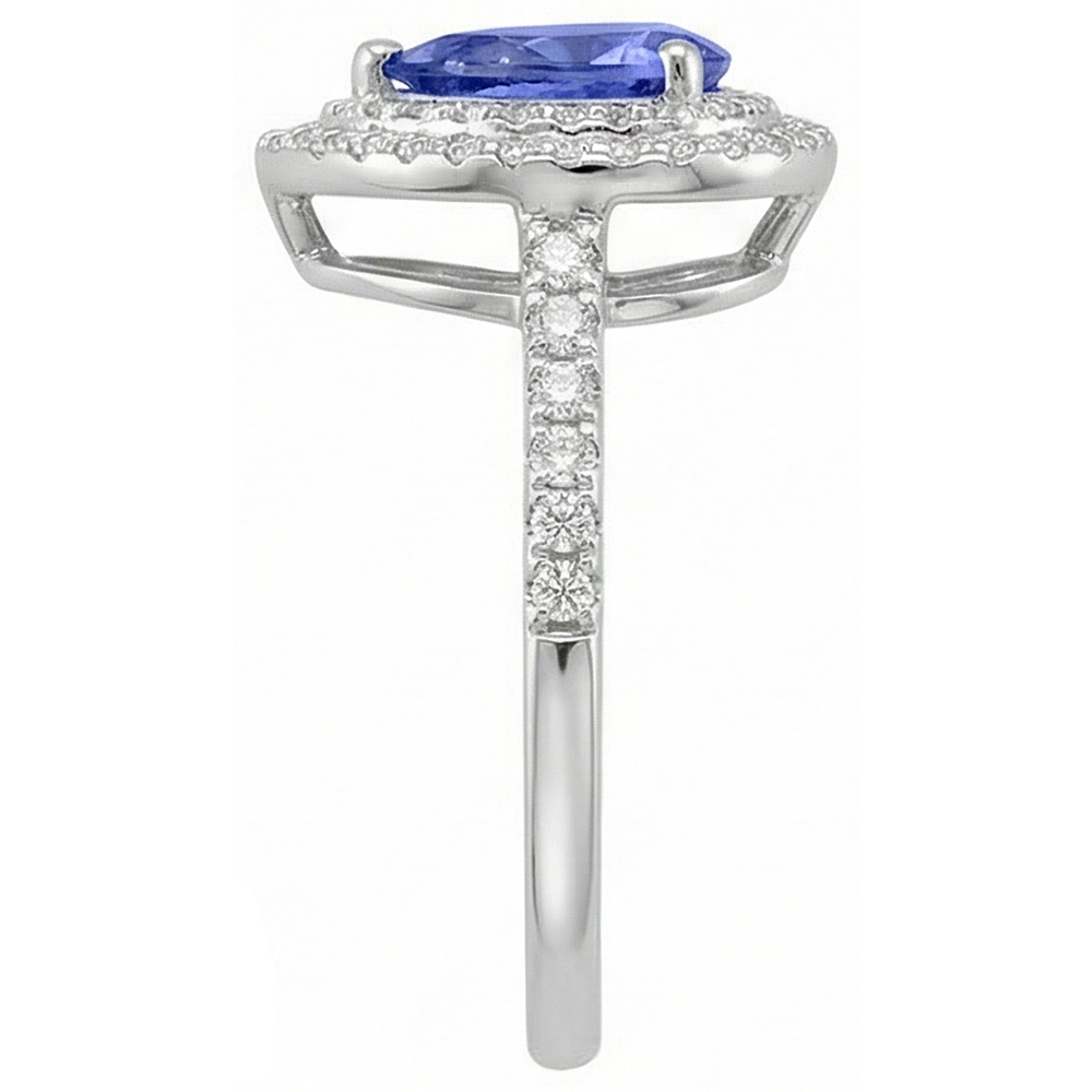 echter round diamant 5.25Karat ring Profilansicht